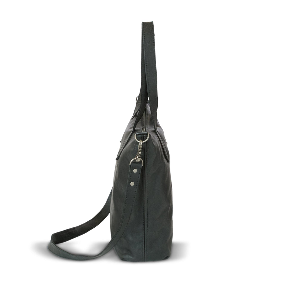 Tote Crossbody Charcoal Seite