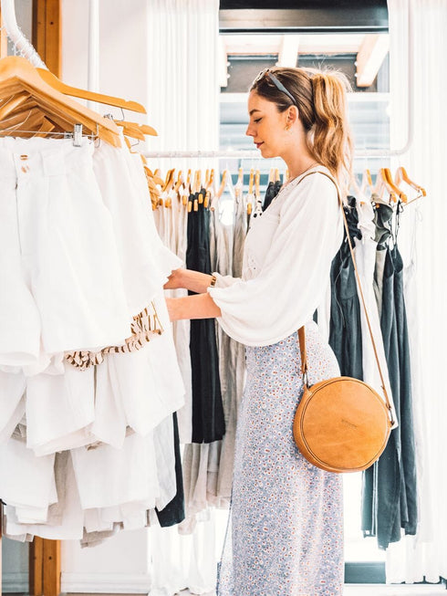 Runde Umhängetasche