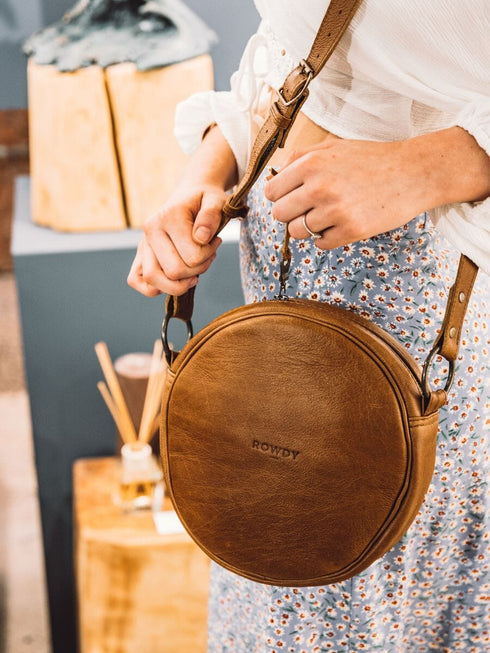 Runde Umhängetasche