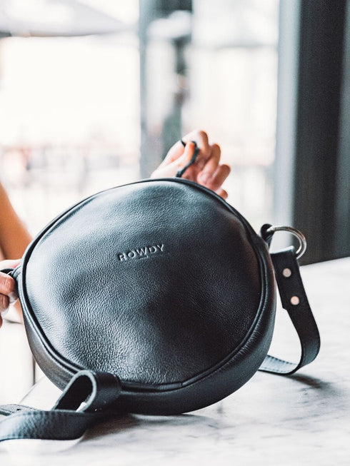 Runde Umhängetasche